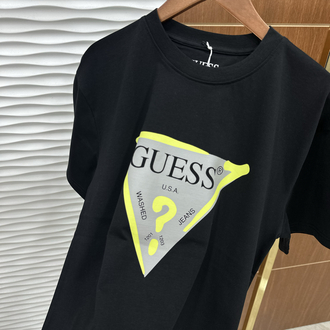 GUESS Baskılı İthal Siyah Tişört