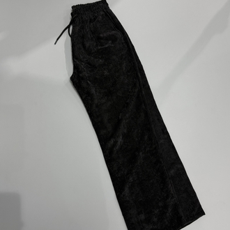 Siyah baggy kadife pantolon