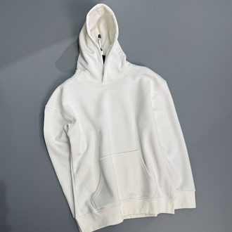 Beyaz oversize hoodie 
