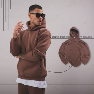 Kahverengi oversize hoodie 