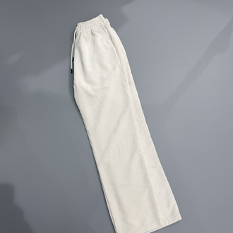 Krem baggy kadife pantolon 