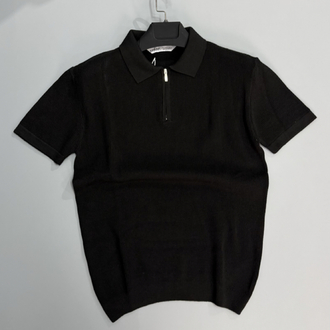 Fermuarlı triko polo yaka