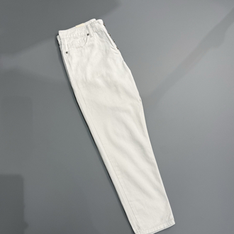 Beyaz boyfriend Gabardin pantolon 