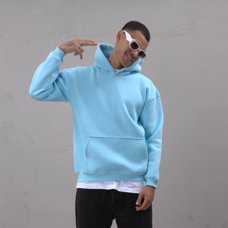 Bebe mavisi oversize hoodie
