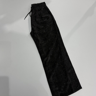 Siyah baggy kadife pantolon