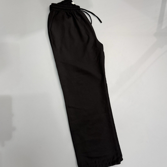 Siyah baggy paraşüt kumaş pantolon