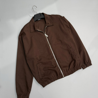 Kahverengi oversize Gabardin ceket