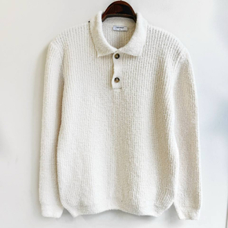 Ekru polo yaka kazak 