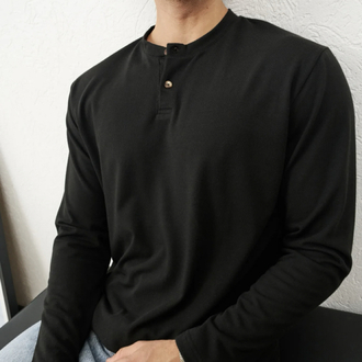 Siyah düğmeli basic badi 