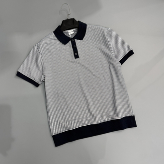 Lacivert ekru polo yaka