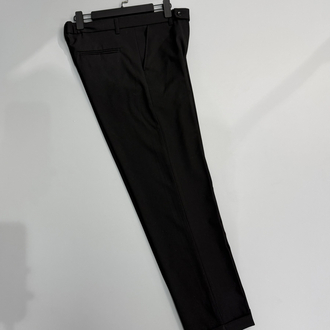 Siyah duble paça kumaş pantolon 