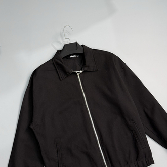 Siyah oversize Gabardin ceket 