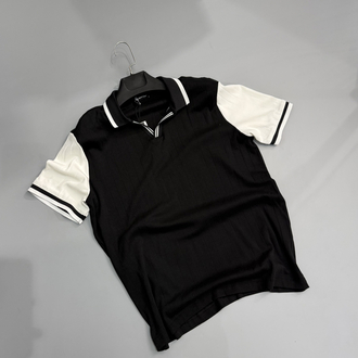 Siyah beyaz polo yaka