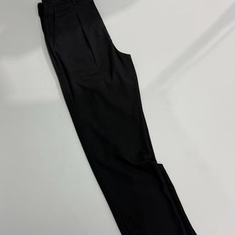 Lacivert baggy pileli kumaş pantolon