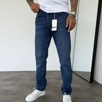 Koyu mavi regular jean pantolon