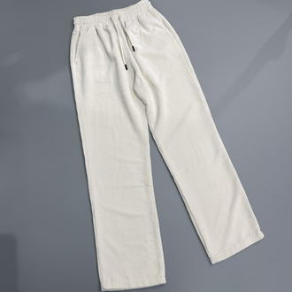 Krem baggy kadife pantolon 