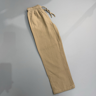 Vizon baggy keten pantolon