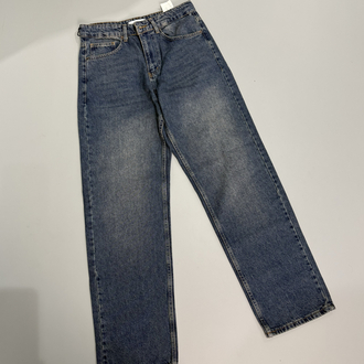 Koyu mavi baggy jean pantolon 