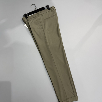 Haki yeşili duble paça kumaş pantolon