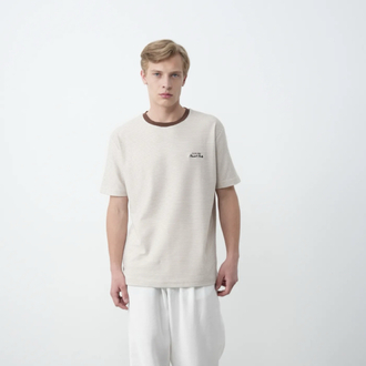 Çizgili oversize t-shirt