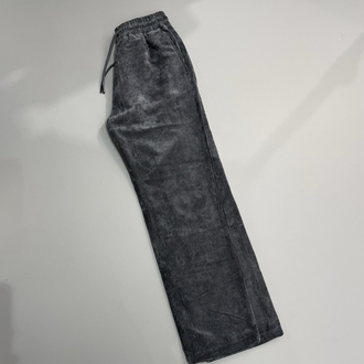 Antrasit baggy kadife pantolon