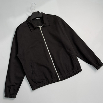Siyah oversize Gabardin ceket 