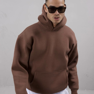 Kahverengi oversize hoodie 