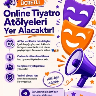 Ücretli Online Tiyatro Atölyeleri