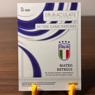 Mateo Retegui 2024/25 Panini Immaculate Forma Parçalı /30