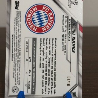 Joshua Kimmich 21-22 Topps UCL First Edition /10 Numaralı Kart