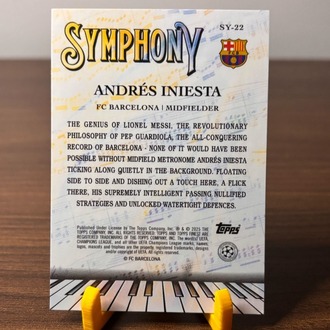 Topps Finest Andres Iniesta Symphony /75 numaralı Kartı