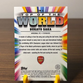 Topps 2024-2025 Bukayo Saka Top Of The World /99 Numaralı Kart