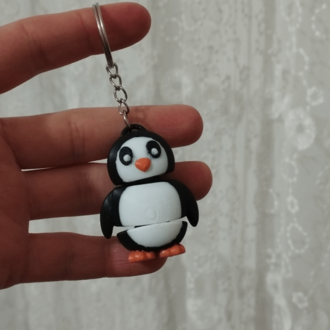 Sevimli Penguen - 3D Hareketli Anahtarlık