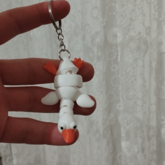 Beyaz Ördek - 3D Hareketli Anahtarlık