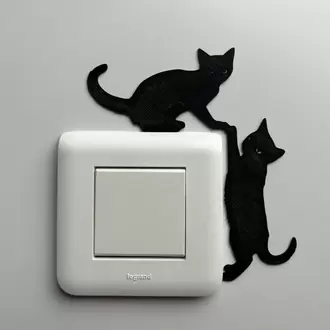 2 Sevimli Kedi - Priz Dekoru