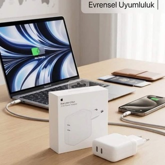 Apple 35W Adaptör Çift Port Şarj Cihazı