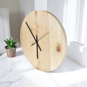 Minimal Ağaç Yuvarlak Duvar Saati (Sade Model)