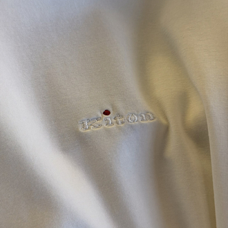 Kiton Basic Logo Pamuk Tişört (Kırık Beyaz)