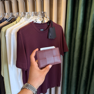 Bottega Veneta %100 Deri Kartlık (Mürdüm)