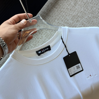 Kiton Basic Logo Pamuk Tişört (Kırık Beyaz)
