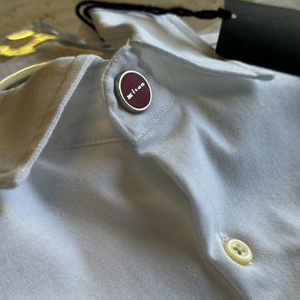 Kiton Logo Pamuk Örme Gömlek