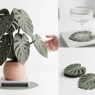Monstera Bardak Altlığı