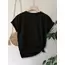 Anneler Günü Hediye Anne Temalı Baskılı Oversize Bisiklet Yaka T-shirt - Siyah