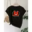 Anneler Günü Hediye Anne Temalı Baskılı Oversize Bisiklet Yaka T-shirt - Siyah