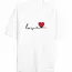 14 Şubat Tişört Sevgililer Günü İçin Özel Tasarım Love Baskılı T-shirt - Beyaz