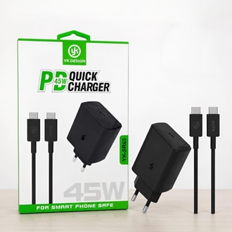 45W PD TYPE C TO TYPE C QUİCK SARJ ( YK SR65 )