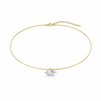 Damla Taşlı Choker Kolye