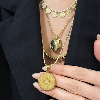Esmaül Hüsna Gold Madolyon 14K Kolye
