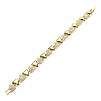 Gold Zirkon 14K Baklava Kesim Bileklik