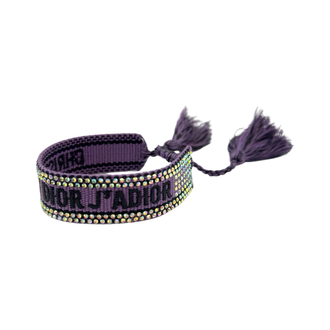 Dior Mor Taşlı İthal İp Bileklik 
